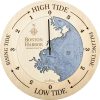 Boston Harbor All Birch with Deep Blue water Tide Clock