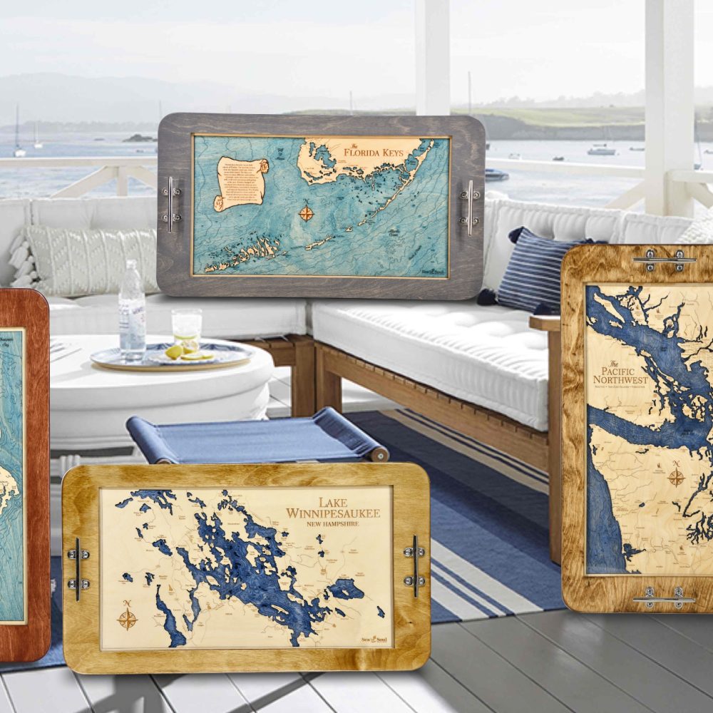 Boat cleat nautical serving tray