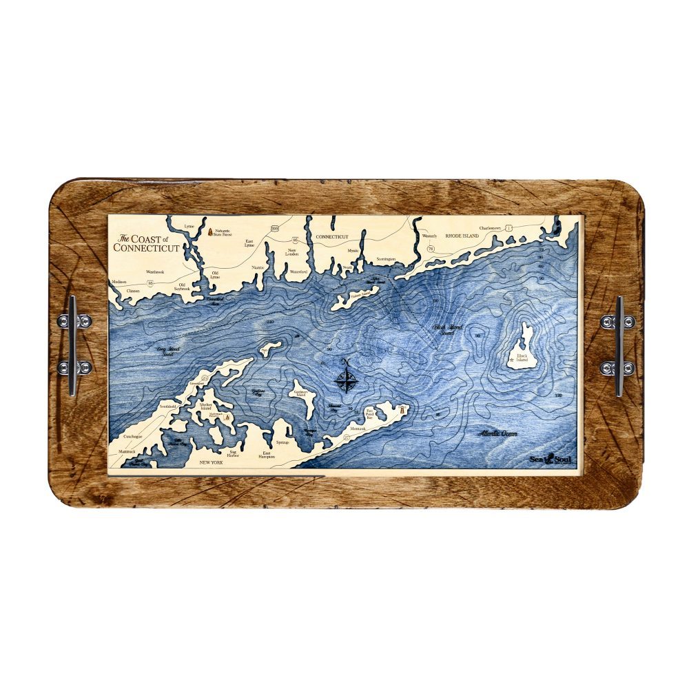 Coast of Connecticut boat cleat serving tray