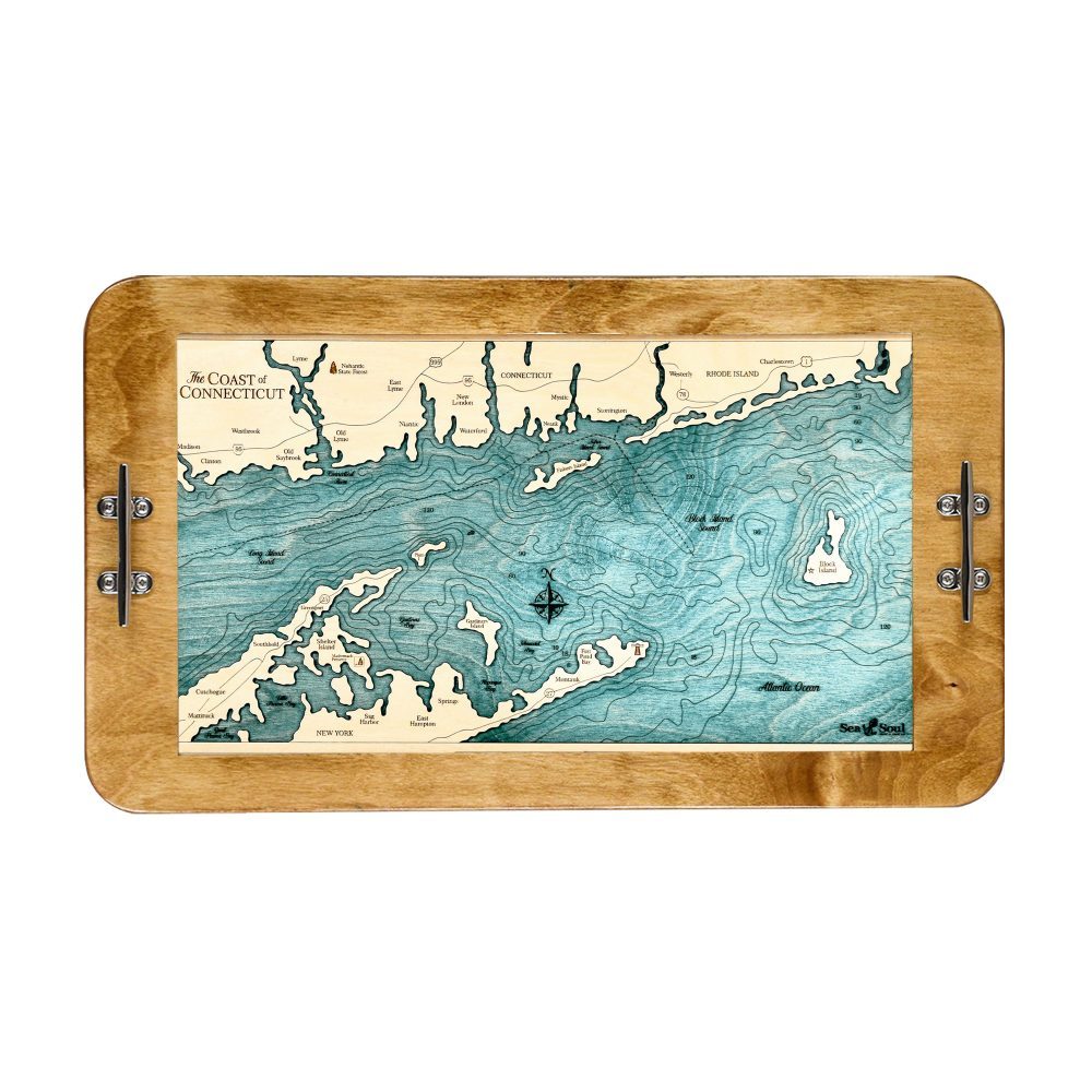 Coast of Connecticut boat cleat serving tray