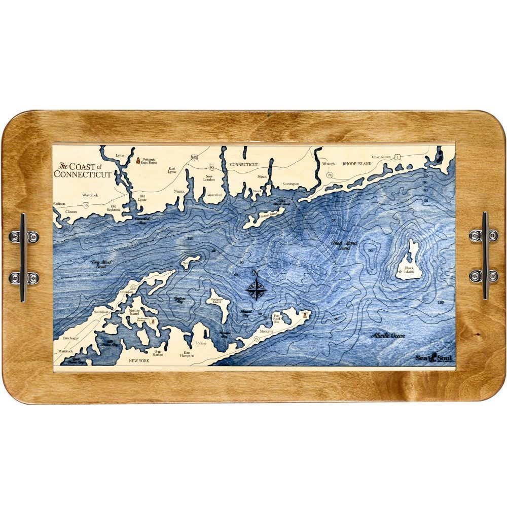 Coast of Connecticut boat cleat serving tray