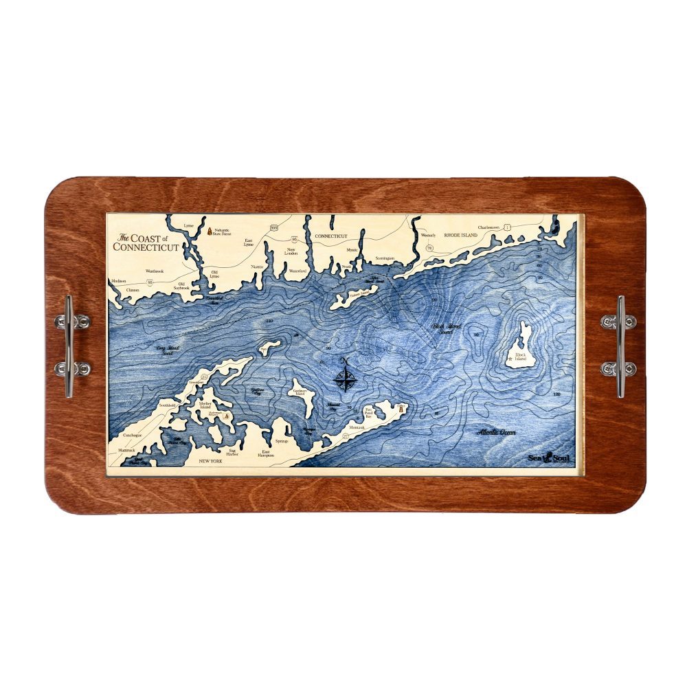 Coast of Connecticut boat cleat serving tray