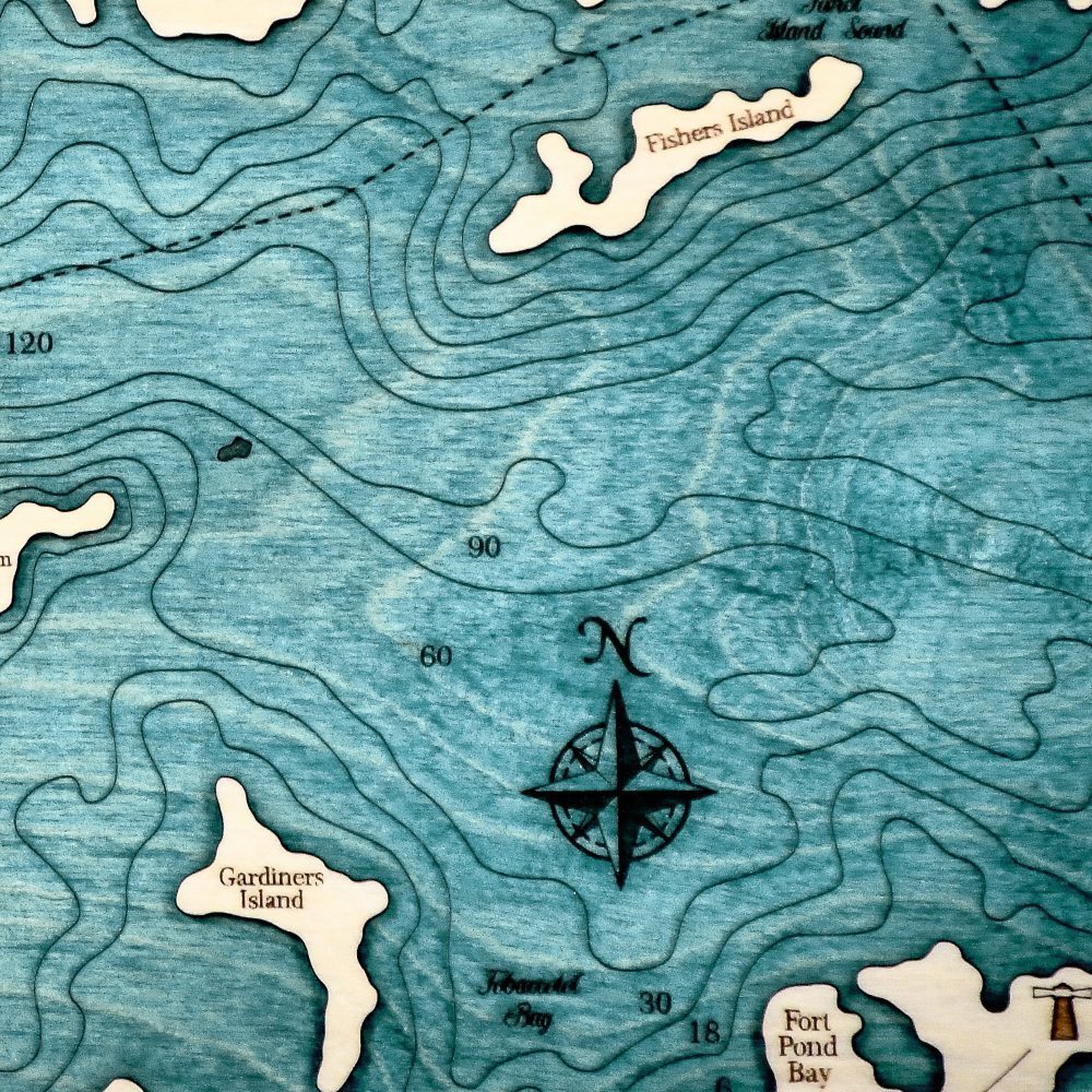 Coast of Connecticut boat cleat serving tray details
