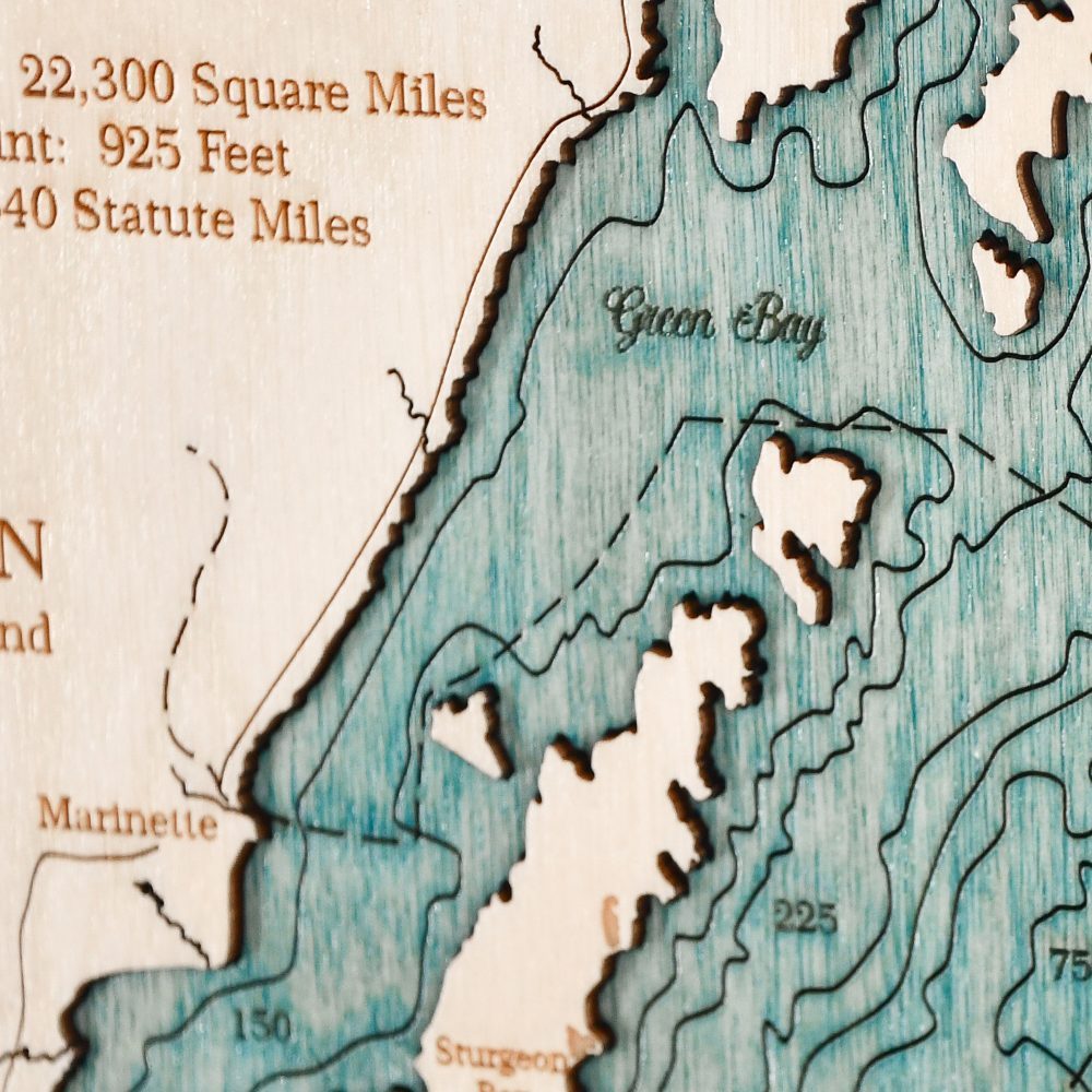 Lake Michigan boat cleat serving tray details