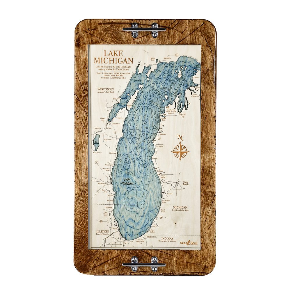 Lake Michigan boat cleat serving tray