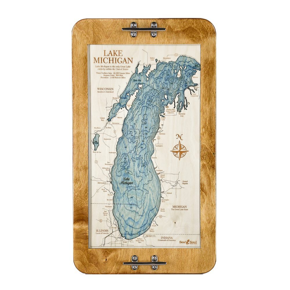 Lake Michigan boat cleat serving tray