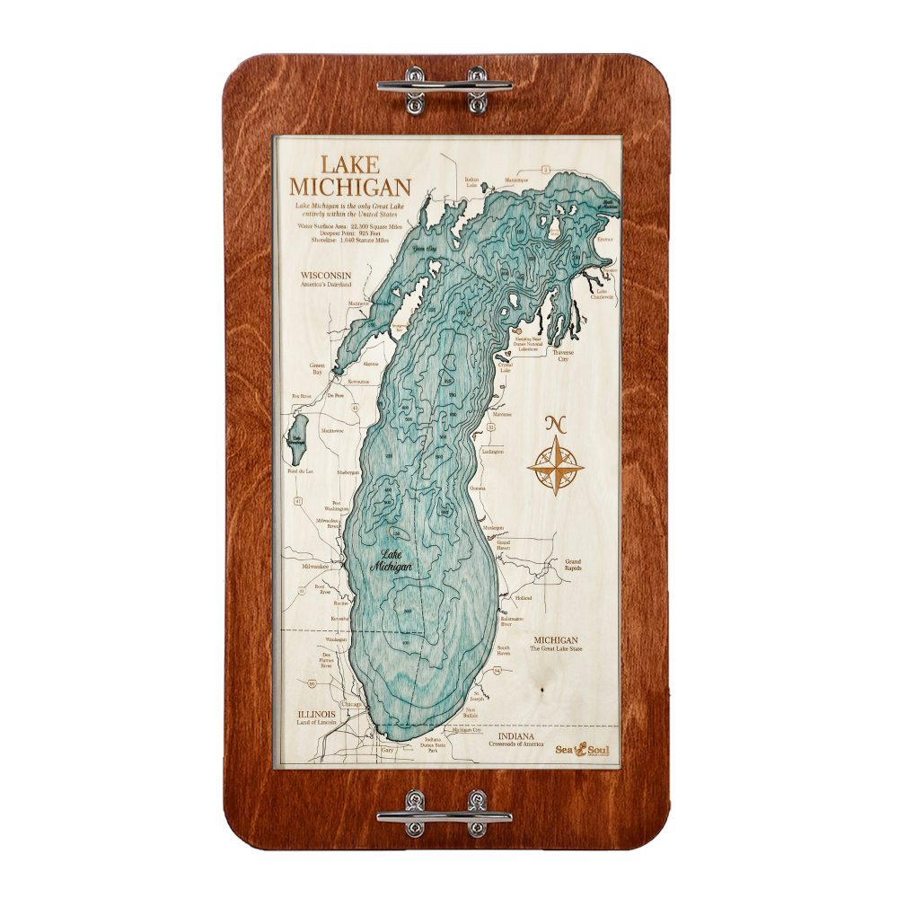 Lake Michigan boat cleat serving tray