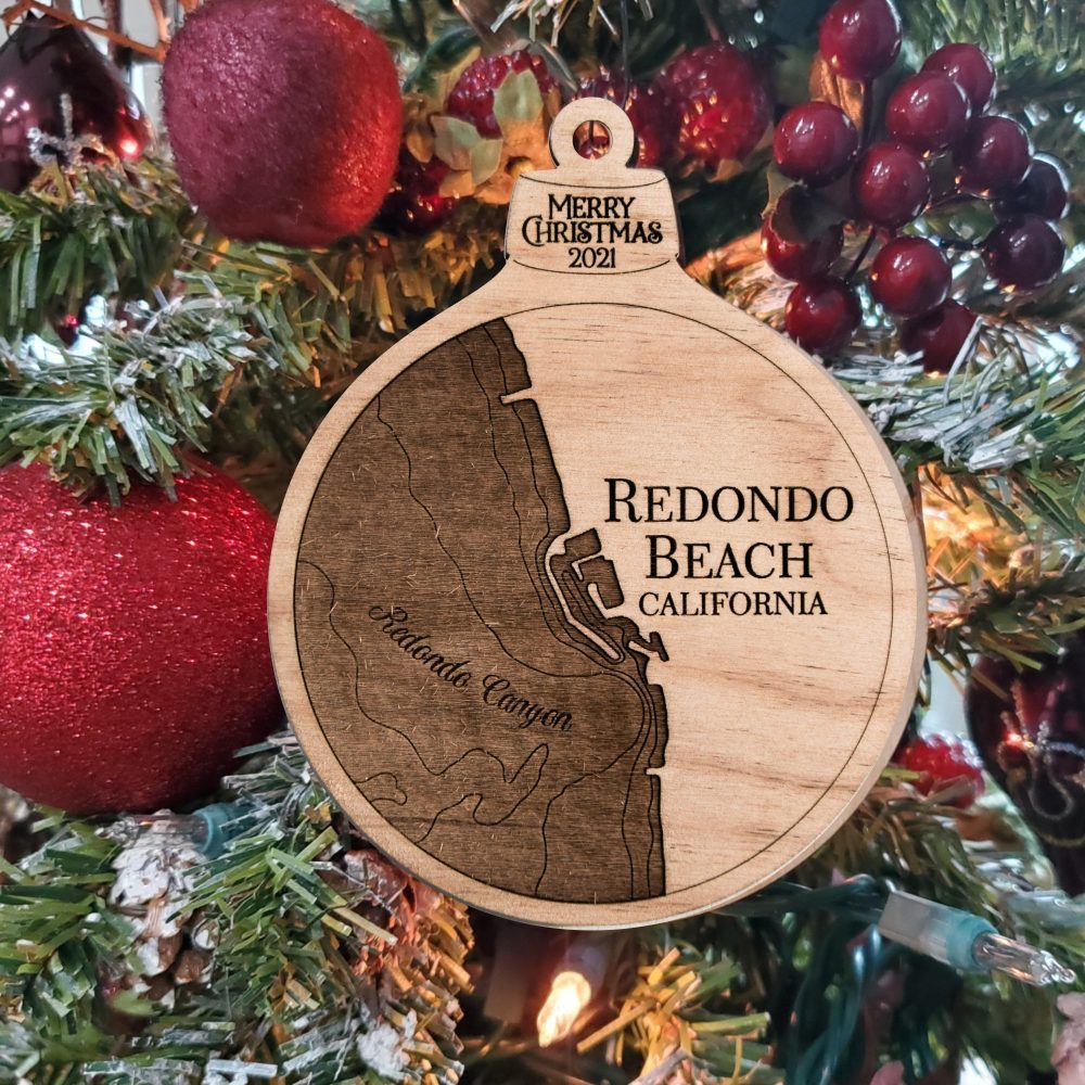 Redondo Beach nautical engraved ornament