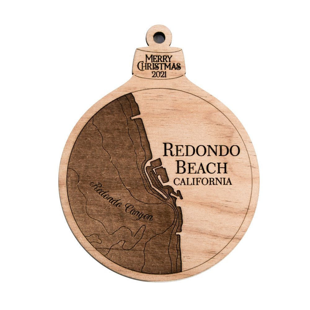 Redondo Beach nautical engraved ornament