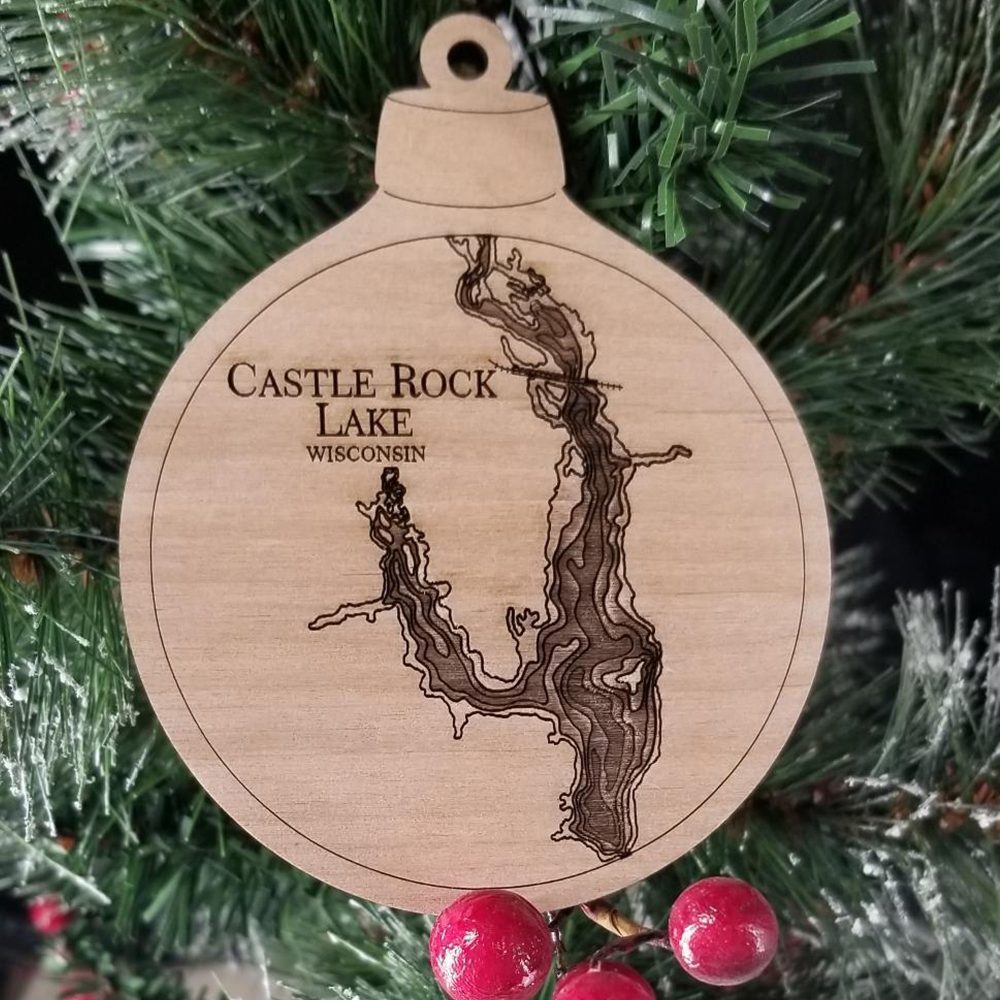 Castle Rock Lake engraved ornament