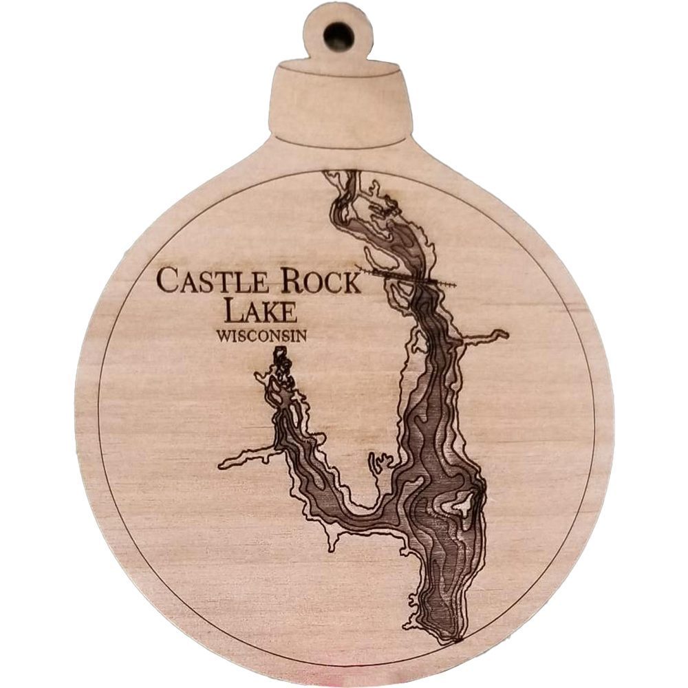 Castle Rock Lake engraved ornament