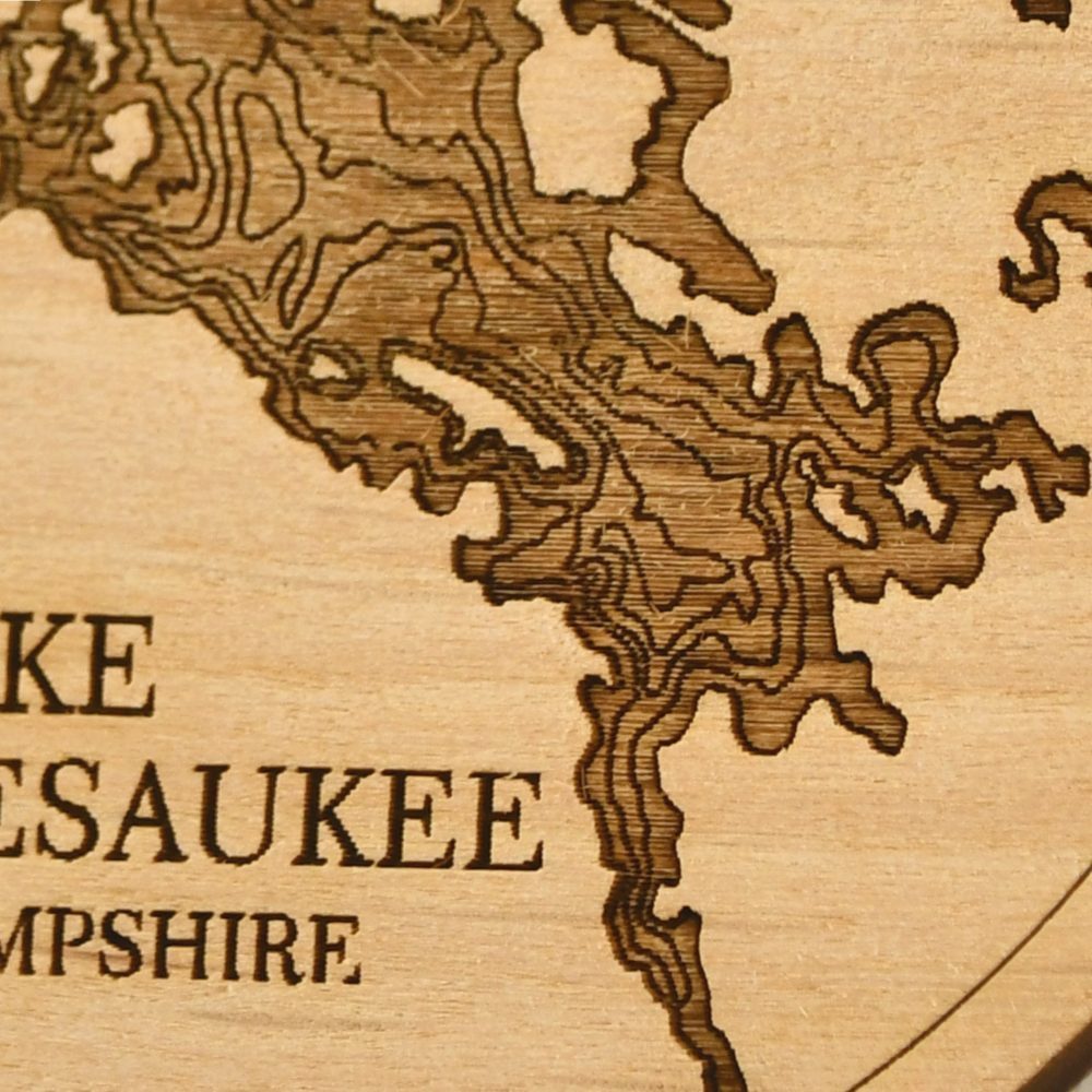 Lake Winnipesaukee nautical engraved ornament details