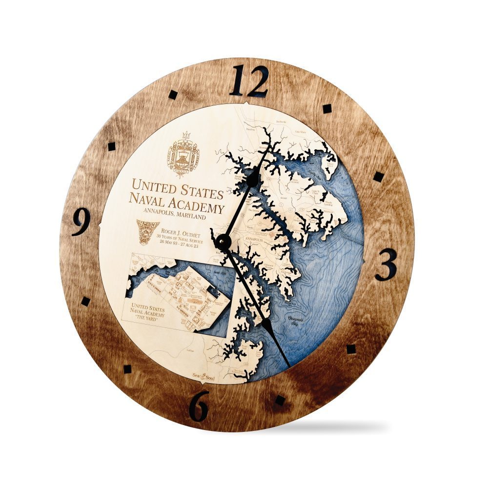 Military Gift Clock Angle - USNA