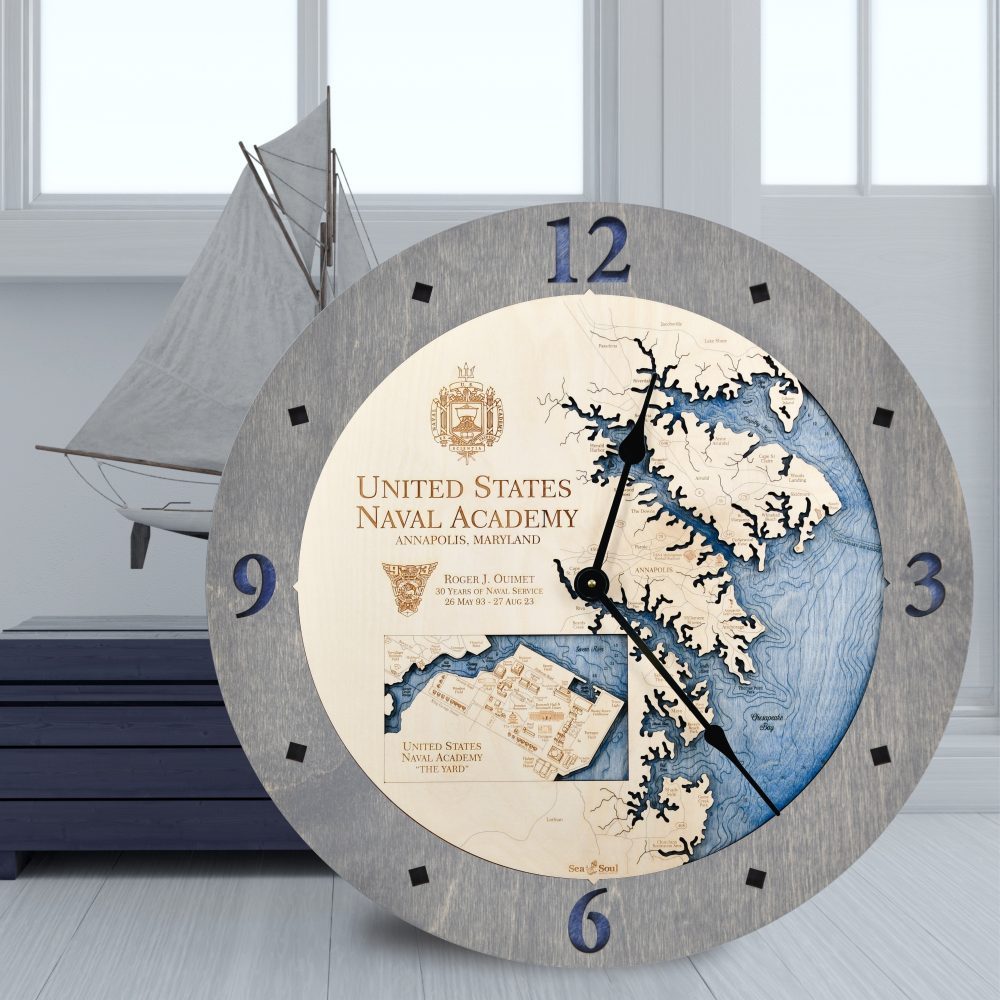 Military Gift Clock - Driftwood Gray