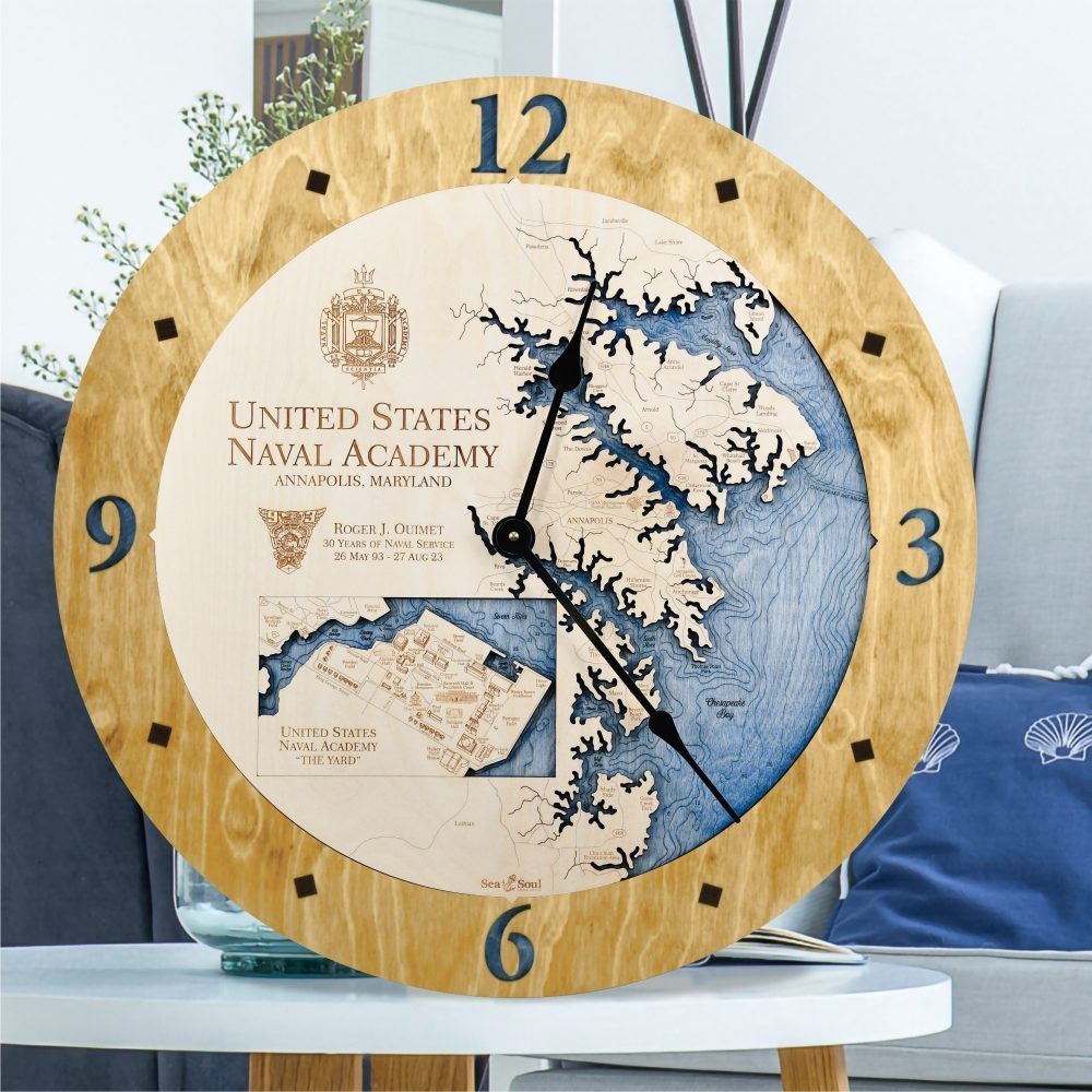 Military Gift Clock - Golden Honey