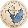 Delaware Bay Tide Clock in All Birch with Deep Blue Water