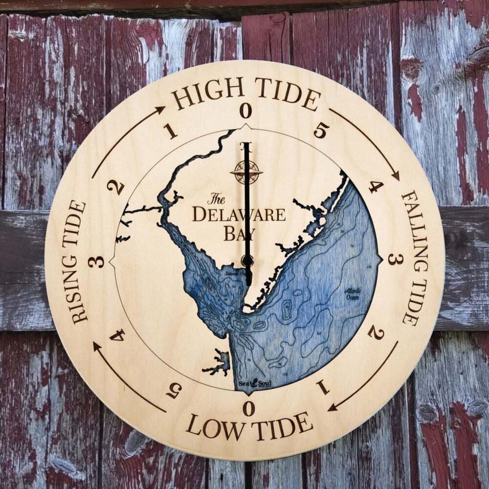 Delaware Bay Tide Clock in use