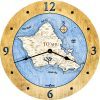 Oahu clock honey accent with deep blue water product image