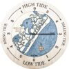 Seven Mile Island Tide Clock All Birch with Deep Blue Water