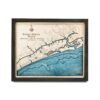 North Myrtle beach Wall Art - black frame with blue green water