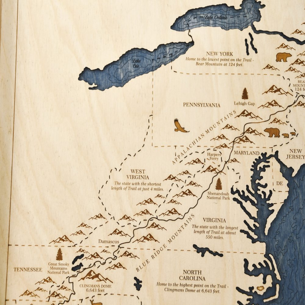 Appalachian Trail Thru-Hike Map detail lChesapeake