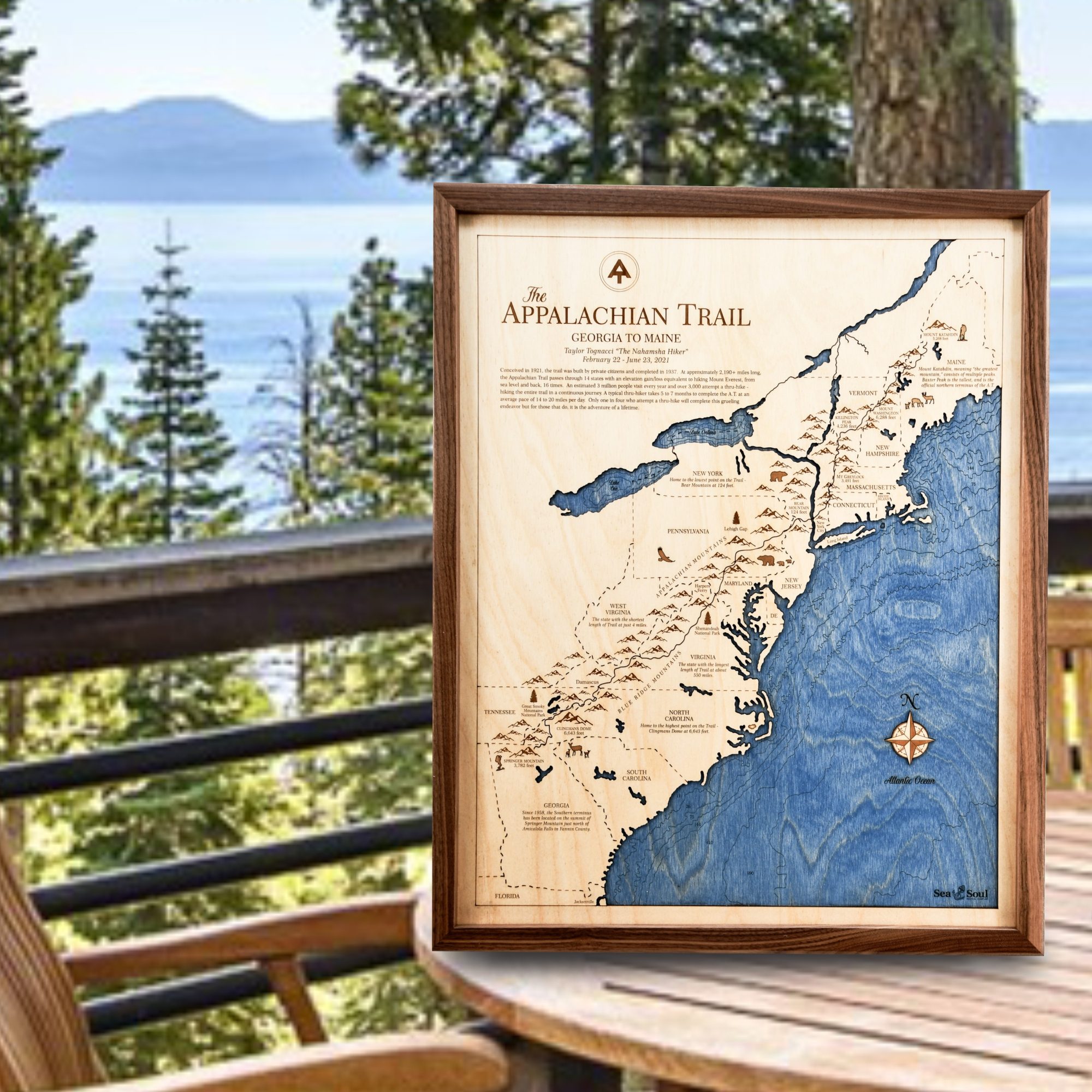 Appalachian Trail Thru-Hike Map in use