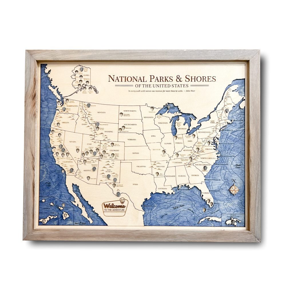 National Parks Map 16x20