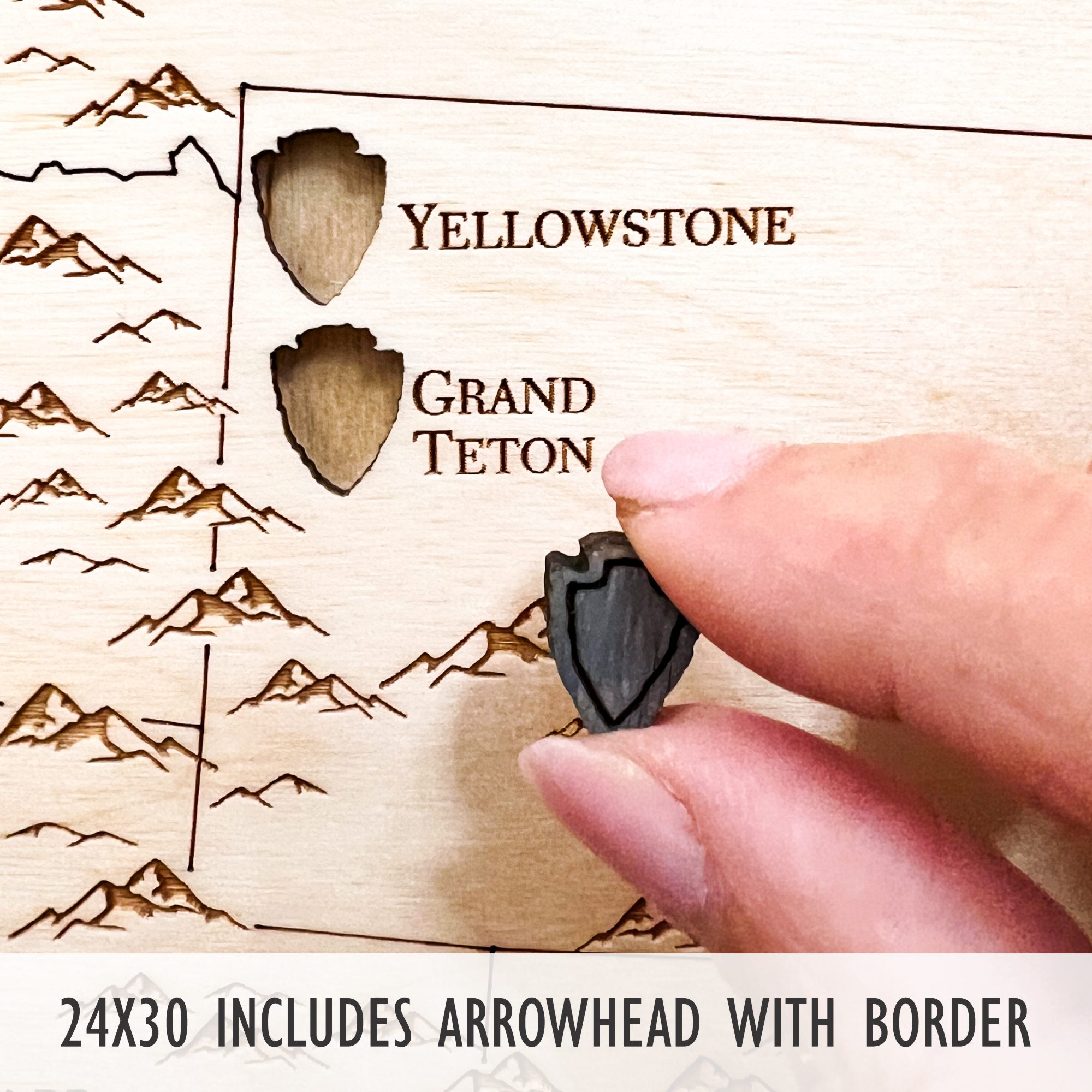 National Parks Adventure Map Park Grand Teton Detail