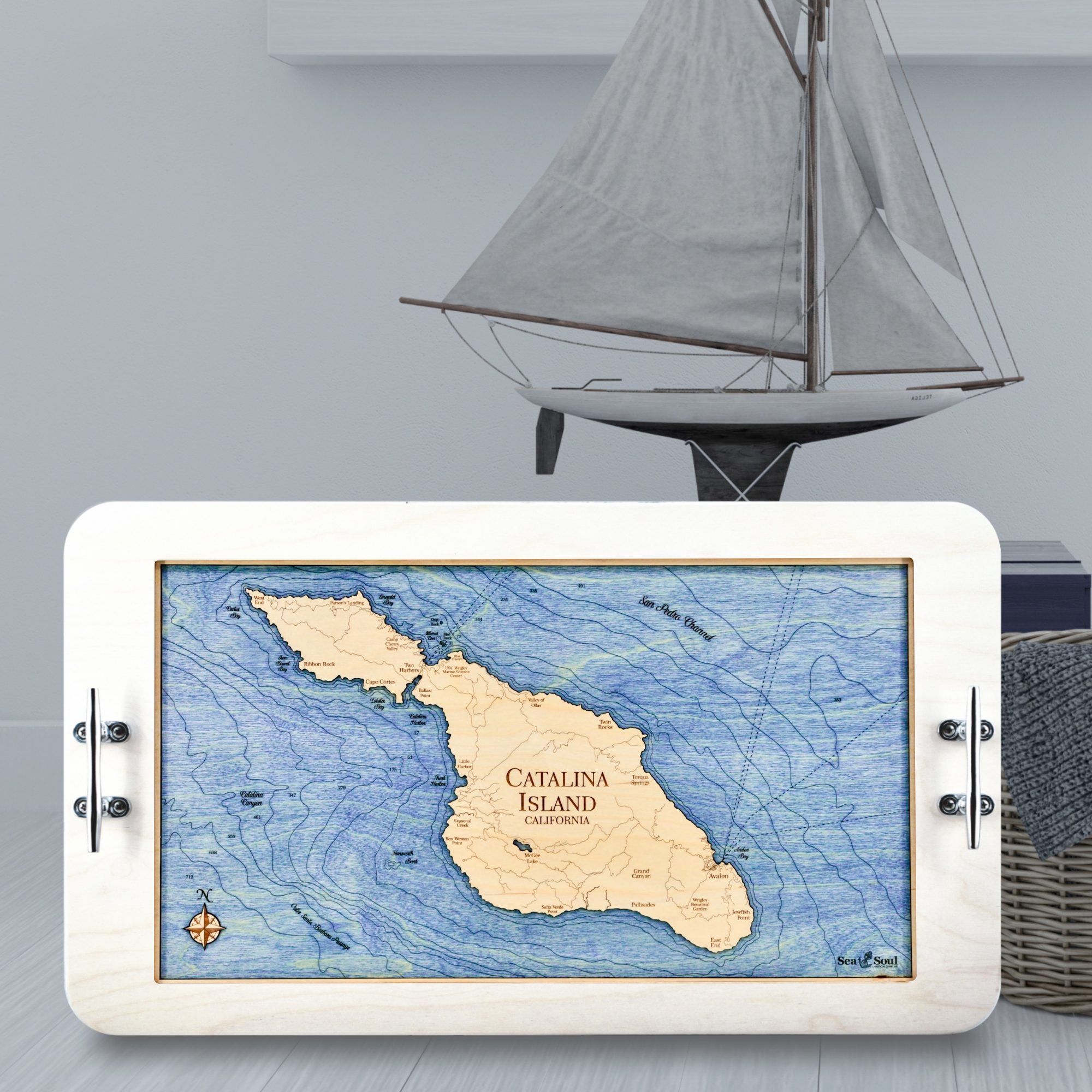 Catalina Island Coastal White with Deep Blue Water