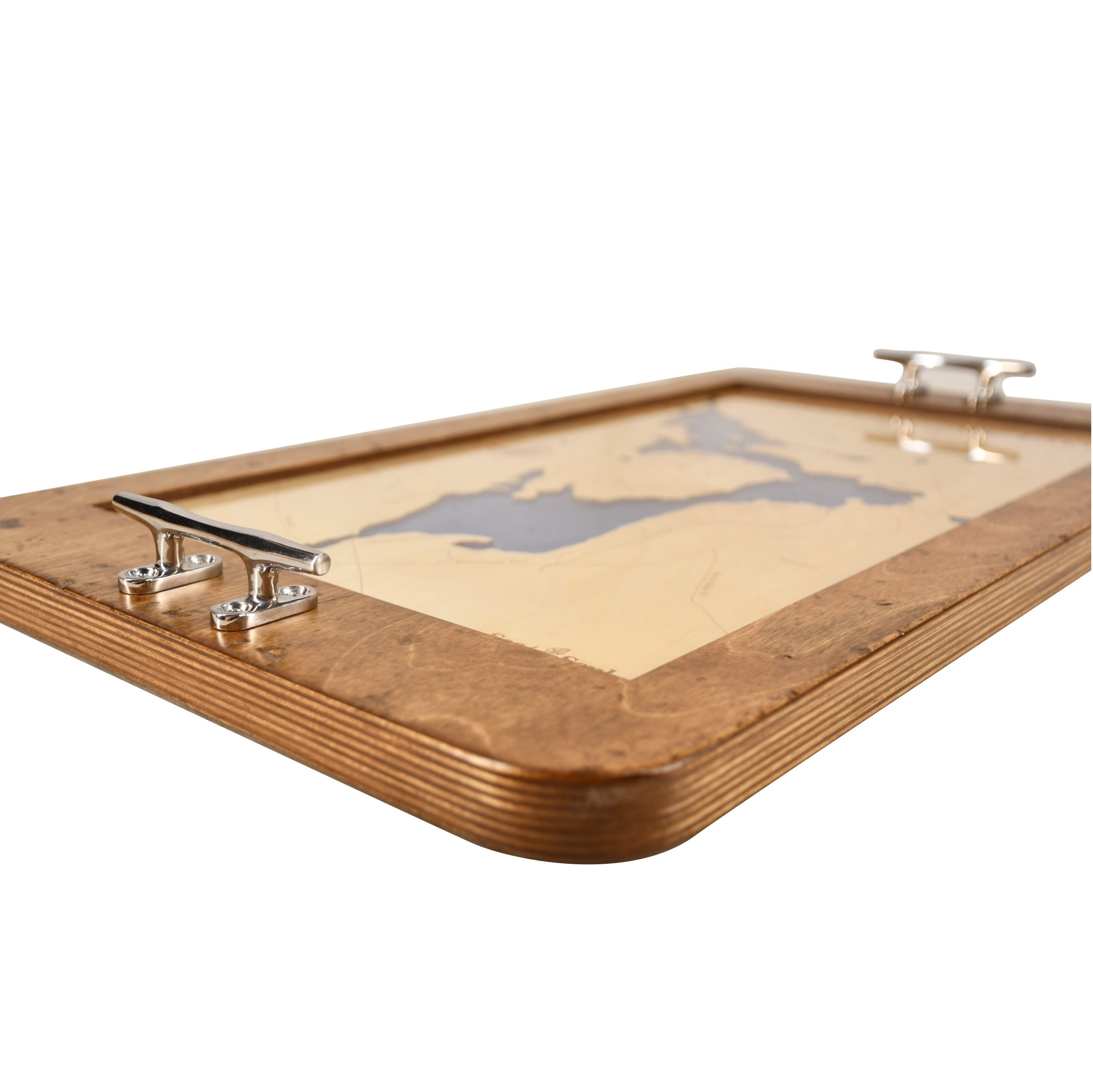 Boat Cleat Handle Serving Tray Angle Detail