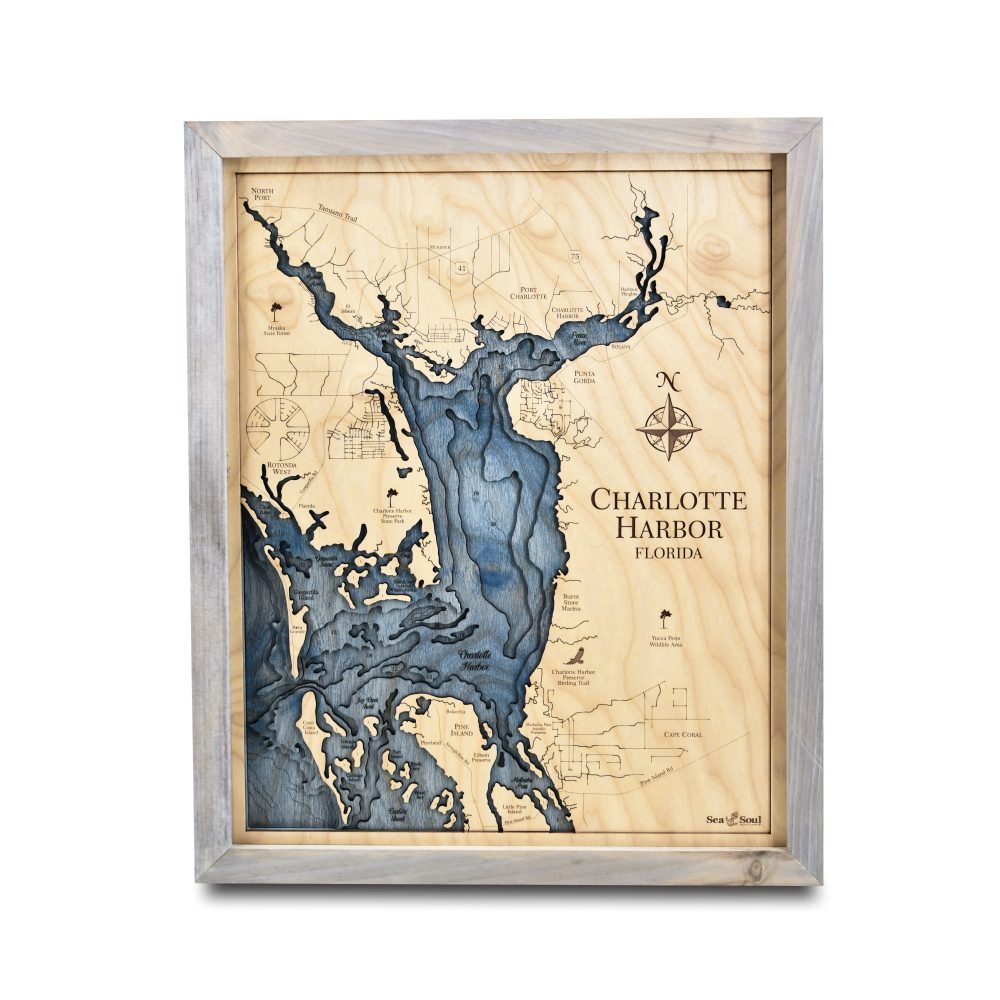 charlotte harbor 16x20 4 level deep blue