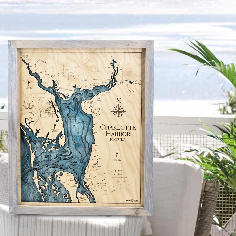 charlotte harbor 16x20 4 level blue green lifestyle image