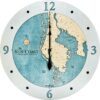 Sun Coast Clock in Bleached Blue and Blue Green