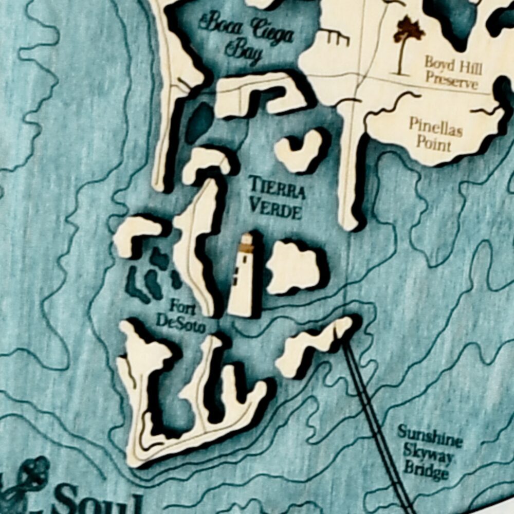 Sun Coast Clock detail in Blue Water