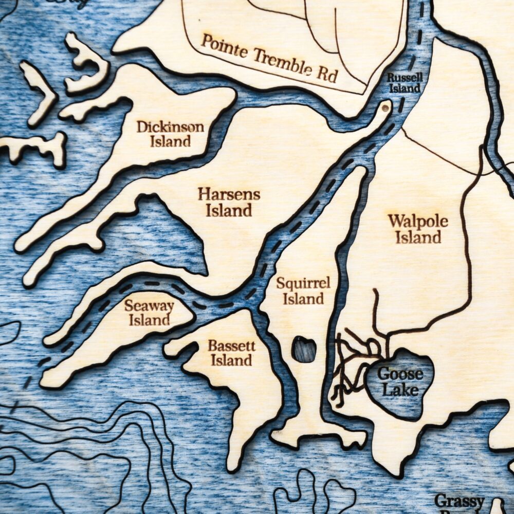 Lake St Clair Serving Tray with Deep Blue Water island detail