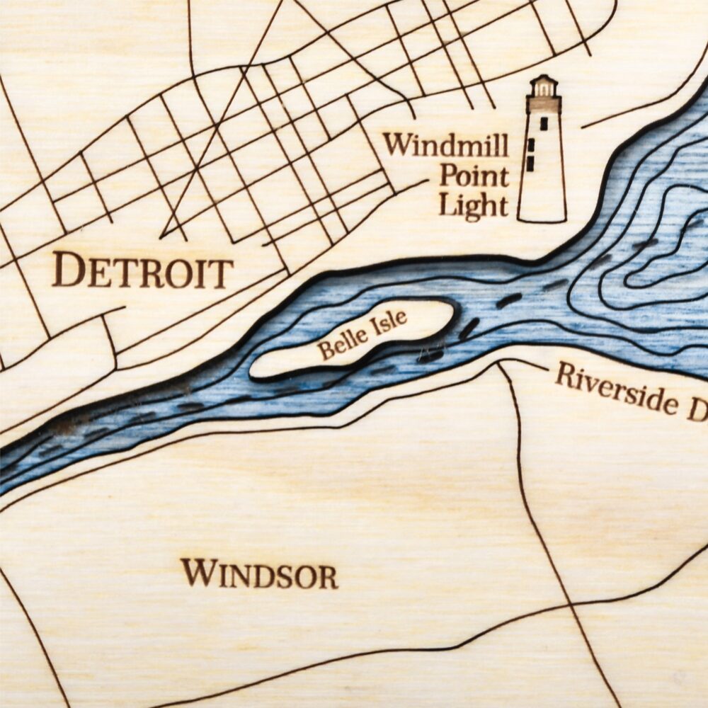 Lake St Clair Serving Tray with Deep Blue Water city detail