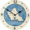 Oahu Wall Clock 12in with Deep Blue Water