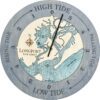 Longport New Jersey Tide Clock in Driftwood with Blue Green Water